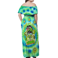 Just a Girl Who Loves Kiwis Off Shoulder Maxi Dress New Zealand Tie Dye