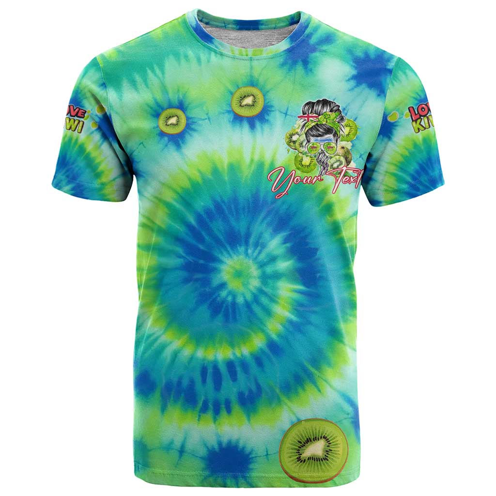 Just a Girl Who Loves Kiwis T Shirt New Zealand Tie Dye DT02 Green - Polynesian Pride