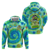 Just a Girl Who Loves Kiwis Zip Hoodie New Zealand Tie Dye