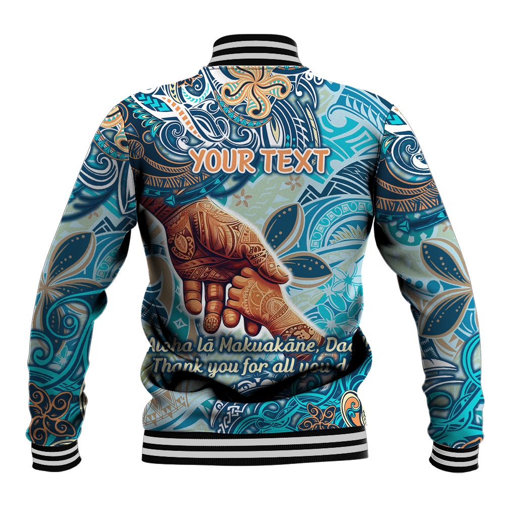 Hand In Hand Father's Day Polynesian Baseball Jacket Tribal Flower Pattern DT02 - Polynesian Pride