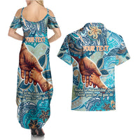 Hand In Hand Father's Day Polynesian Couples Matching Summer Maxi Dress and Hawaiian Shirt Tribal Flower Pattern DT02 - Polynesian Pride
