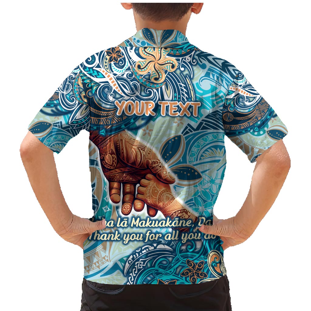 Hand In Hand Father's Day Polynesian Family Matching Mermaid Dress and Hawaiian Shirt Tribal Flower Pattern