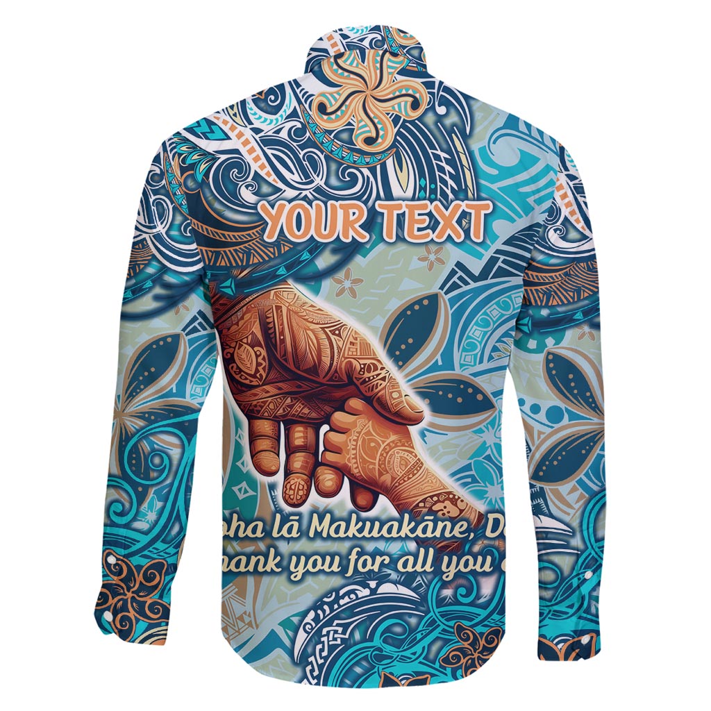 Hand In Hand Father's Day Polynesian Family Matching Mermaid Dress and Hawaiian Shirt Tribal Flower Pattern