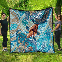 Hand In Hand Father's Day Polynesian Quilt Tribal Flower Pattern DT02 - Polynesian Pride