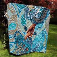 Hand In Hand Father's Day Polynesian Quilt Tribal Flower Pattern DT02 - Polynesian Pride