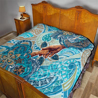 Hand In Hand Father's Day Polynesian Quilt Tribal Flower Pattern DT02 - Polynesian Pride
