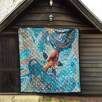 Hand In Hand Father's Day Polynesian Quilt Tribal Flower Pattern DT02 - Polynesian Pride