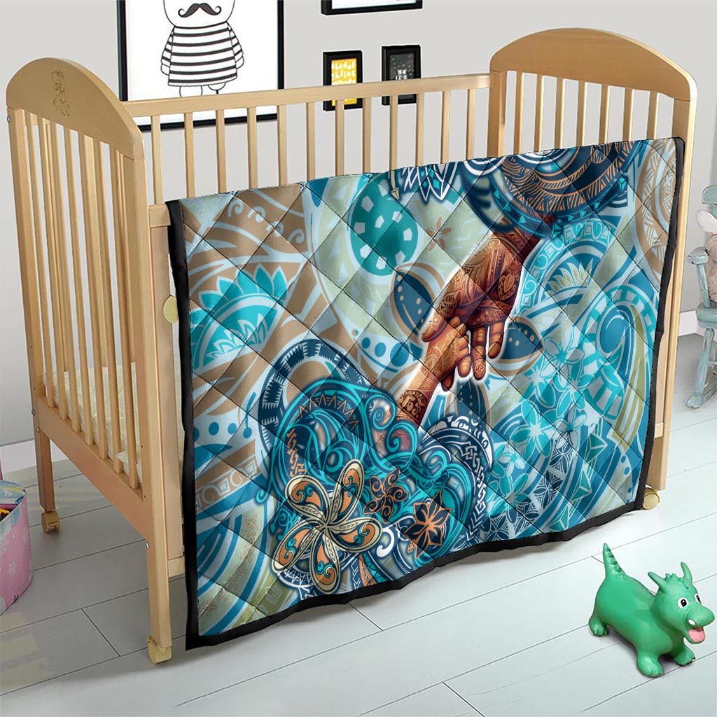 Hand In Hand Father's Day Polynesian Quilt Tribal Flower Pattern DT02 - Polynesian Pride