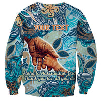 Hand In Hand Father's Day Polynesian Sweatshirt Tribal Flower Pattern DT02 - Polynesian Pride