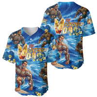 Hawaii Father's Day Baseball Jersey The Surfing Dad Polynesian Tattoo DT02 - Polynesian Pride