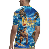 Hawaii Father's Day Rugby Jersey The Surfing Dad Polynesian Tattoo