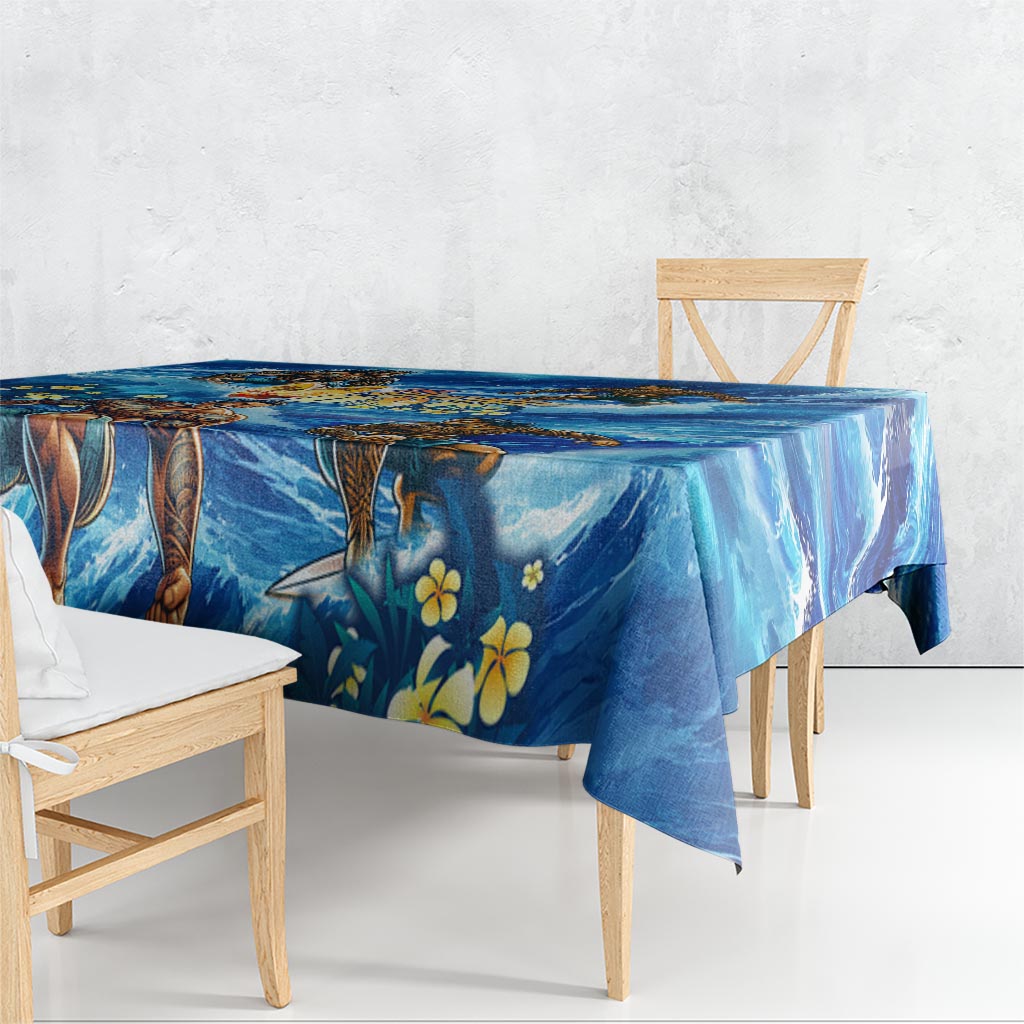 Hawaii Father's Day Tablecloth The Surfing Dad Polynesian Tattoo