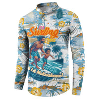 Hawaii Father's Day It's Surfing Time Button Sweatshirt Aloha Lā Makuakane
