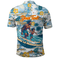 Hawaii Father's Day It's Surfing Time Polo Shirt Aloha Lā Makuakane