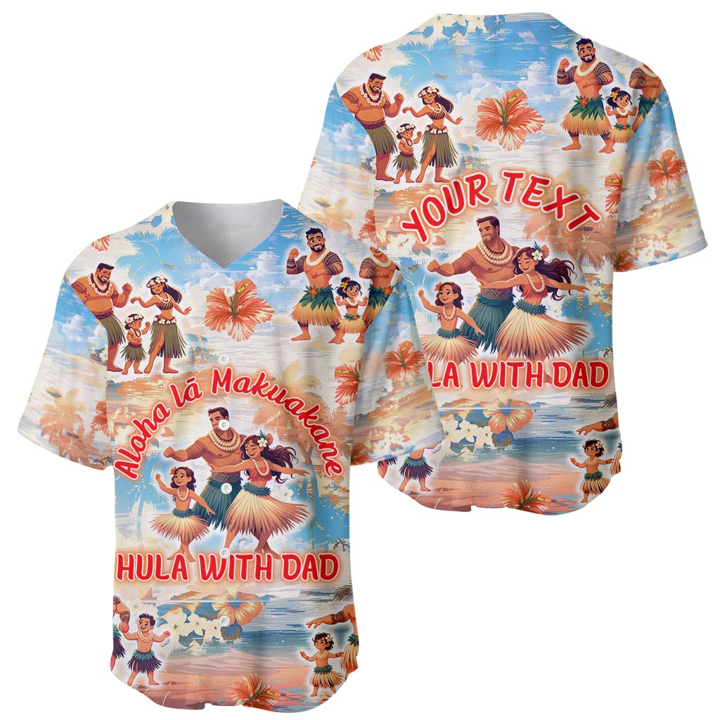 Hawaii Father's Day Baseball Jersey Hula With Dad DT02 - Polynesian Pride