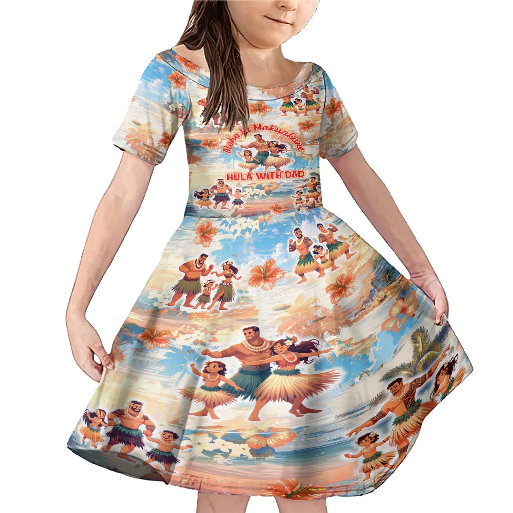 Hawaii Father's Day Family Matching Mermaid Dress and Hawaiian Shirt Hula With Dad