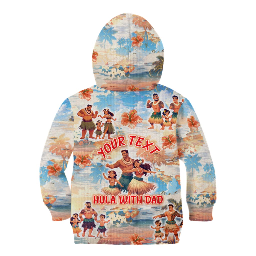 Hawaii Father's Day Kid Hoodie Hula With Dad