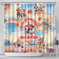 Hawaii Father's Day Shower Curtain Hula With Dad DT02 - Polynesian Pride