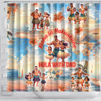Hawaii Father's Day Shower Curtain Hula With Dad DT02 - Polynesian Pride