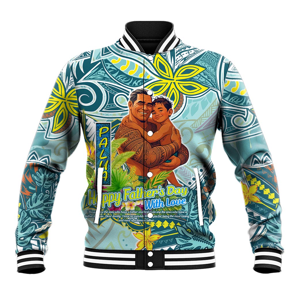 Palau Father's Day Polynesia Baseball Jacket Dad and Son DT02 Unisex Blue - Polynesian Pride