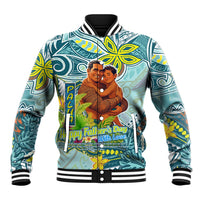 Palau Father's Day Polynesia Baseball Jacket Dad and Son DT02 Unisex Blue - Polynesian Pride