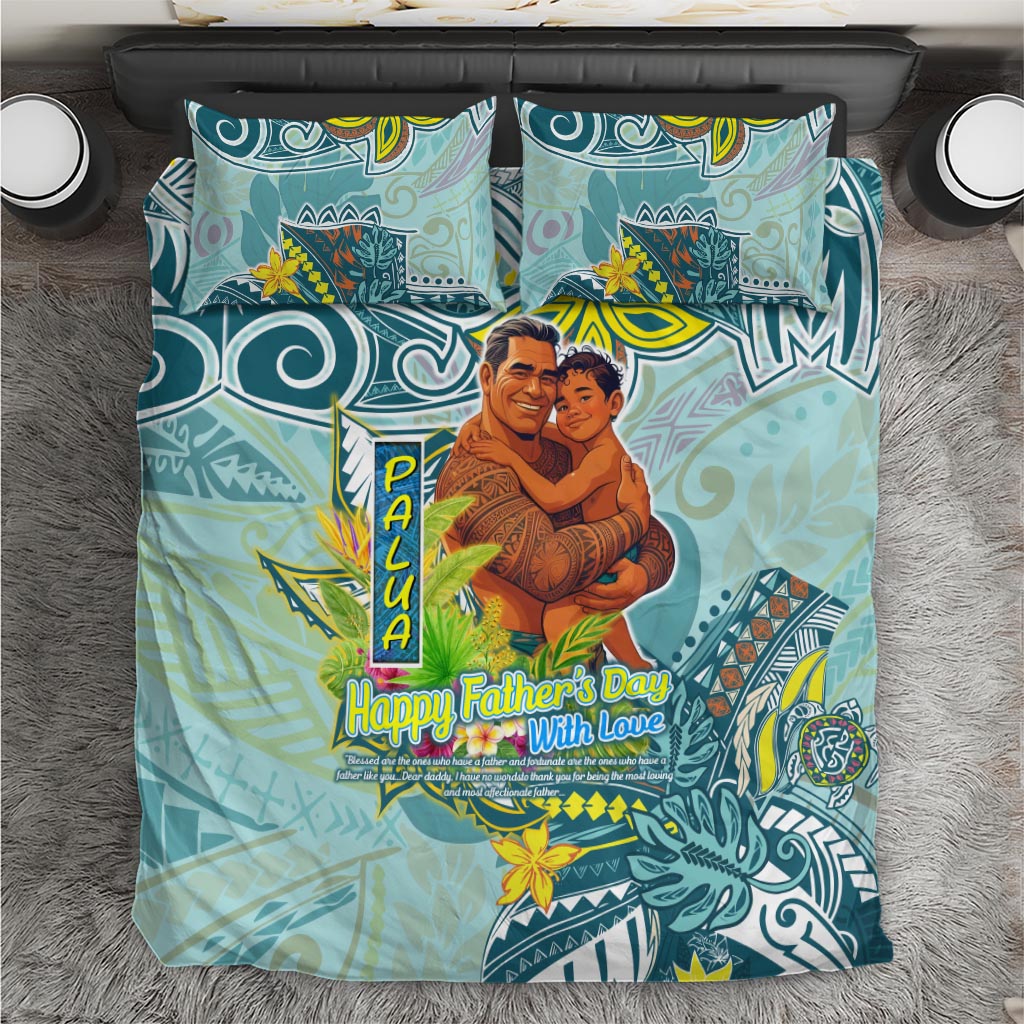 Palau Father's Day Polynesia Bedding Set Dad and Son DT02 Blue - Polynesian Pride