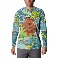 Palau Father's Day Polynesia Button Sweatshirt Dad and Son DT02 - Polynesian Pride