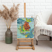 Palau Father's Day Polynesia Canvas Wall Art Dad and Son