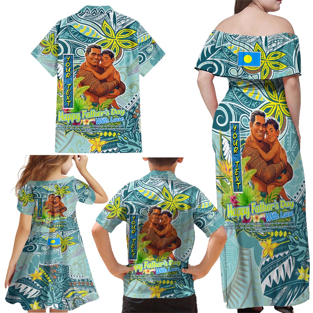 Palau Father's Day Polynesia Family Matching Off Shoulder Maxi Dress and Hawaiian Shirt Dad and Son DT02 - Polynesian Pride