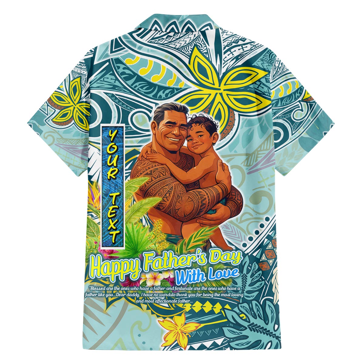 Palau Father's Day Polynesia Family Matching Puletasi and Hawaiian Shirt Dad and Son DT02 - Polynesian Pride