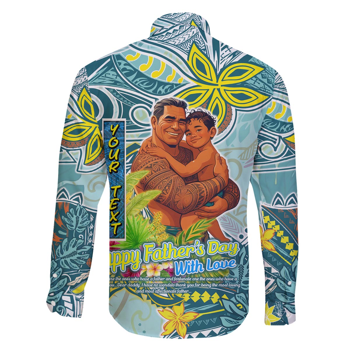 Palau Father's Day Polynesia Family Matching Puletasi and Hawaiian Shirt Dad and Son DT02 - Polynesian Pride