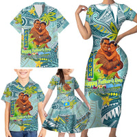 Palau Father's Day Polynesia Family Matching Short Sleeve Bodycon Dress and Hawaiian Shirt Dad and Son DT02 - Polynesian Pride