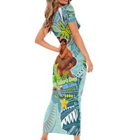 Palau Father's Day Polynesia Family Matching Short Sleeve Bodycon Dress and Hawaiian Shirt Dad and Son DT02 - Polynesian Pride