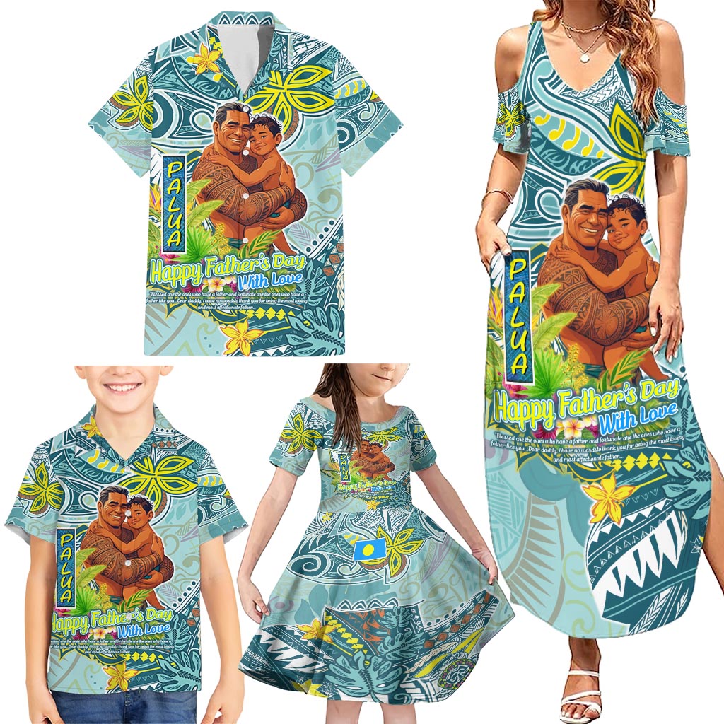 Palau Father's Day Polynesia Family Matching Summer Maxi Dress and Hawaiian Shirt Dad and Son DT02 - Polynesian Pride