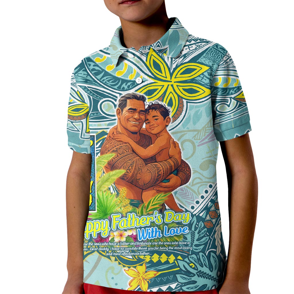 Palau Father's Day Polynesia Kid Polo Shirt Dad and Son DT02 Kid Blue - Polynesian Pride