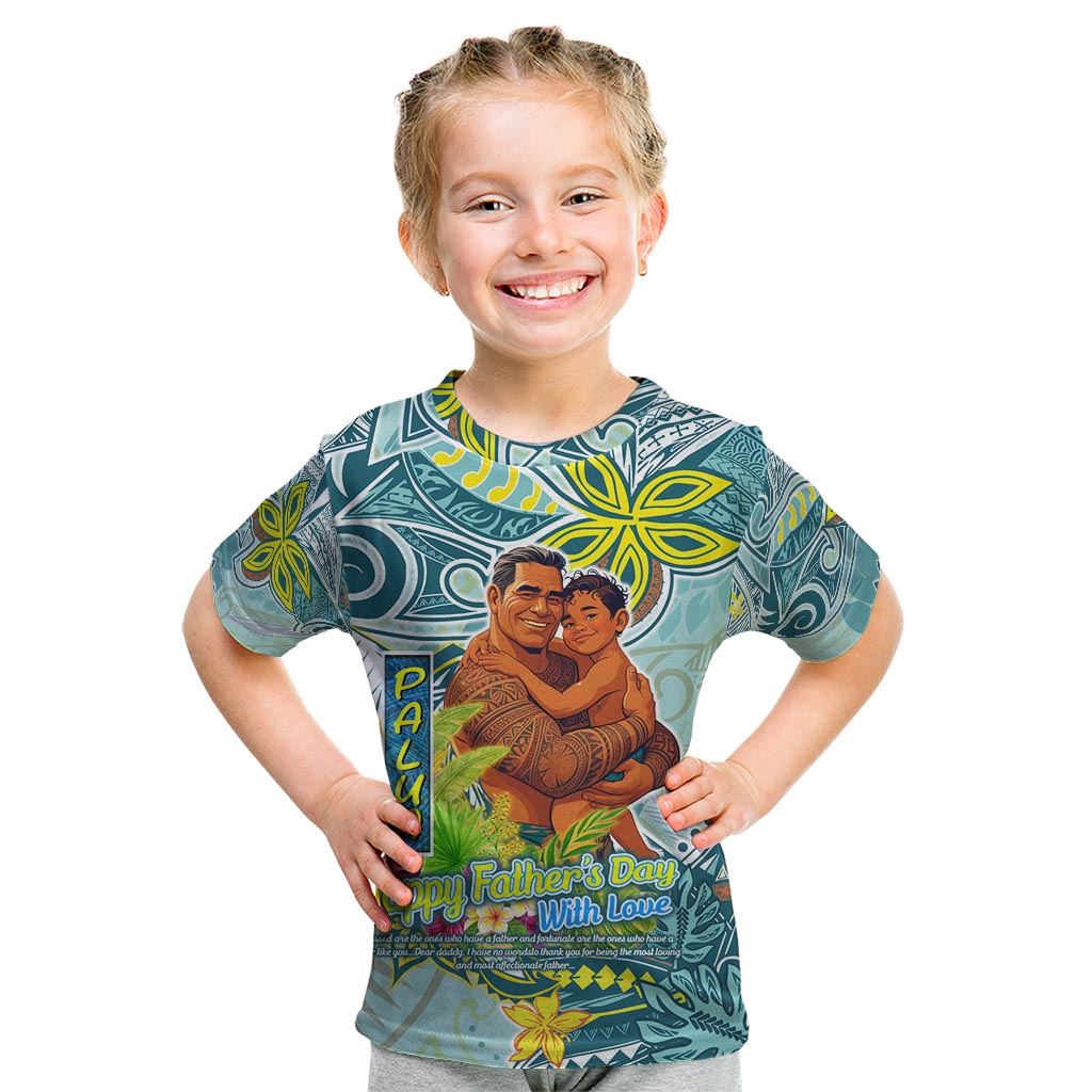 Palau Father's Day Polynesia Kid T Shirt Dad and Son DT02 Blue - Polynesian Pride