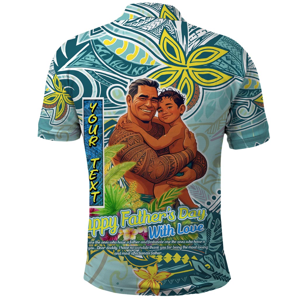 Palau Father's Day Polynesia Polo Shirt Dad and Son