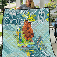 Palau Father's Day Polynesia Quilt Dad and Son DT02 Blue - Polynesian Pride