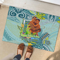 Palau Father's Day Polynesia Rubber Doormat Dad and Son DT02 - Polynesian Pride