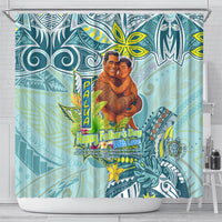 Palau Father's Day Polynesia Shower Curtain Dad and Son DT02 - Polynesian Pride
