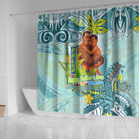 Palau Father's Day Polynesia Shower Curtain Dad and Son DT02 - Polynesian Pride