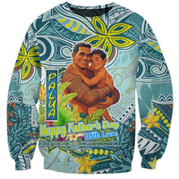 Palau Father's Day Polynesia Sweatshirt Dad and Son DT02 Unisex Blue - Polynesian Pride