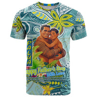 Palau Father's Day Polynesia T Shirt Dad and Son DT02 Blue - Polynesian Pride