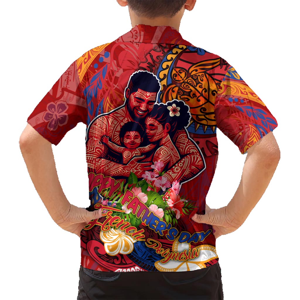 Happy Father's Day French Polynesia Family Matching Off Shoulder Maxi Dress and Hawaiian Shirt Family Turtle Hibiscus DT02 - Polynesian Pride