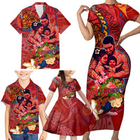 Happy Father's Day French Polynesia Family Matching Short Sleeve Bodycon Dress and Hawaiian Shirt Family Turtle Hibiscus DT02 - Polynesian Pride