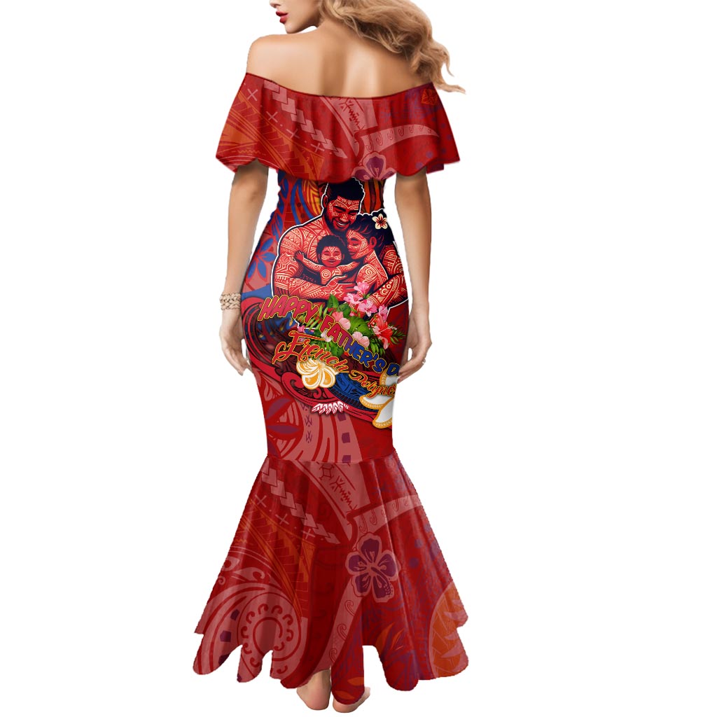 Happy Father's Day French Polynesia Mermaid Dress Family Turtle Hibiscus DT02 - Polynesian Pride