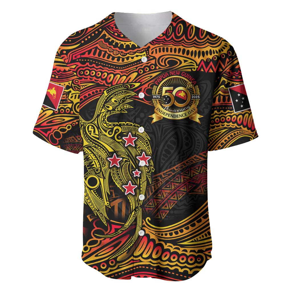 Papua New Guinea 50th Independence Day Baseball Jersey Culture Spirit and Sovereignty