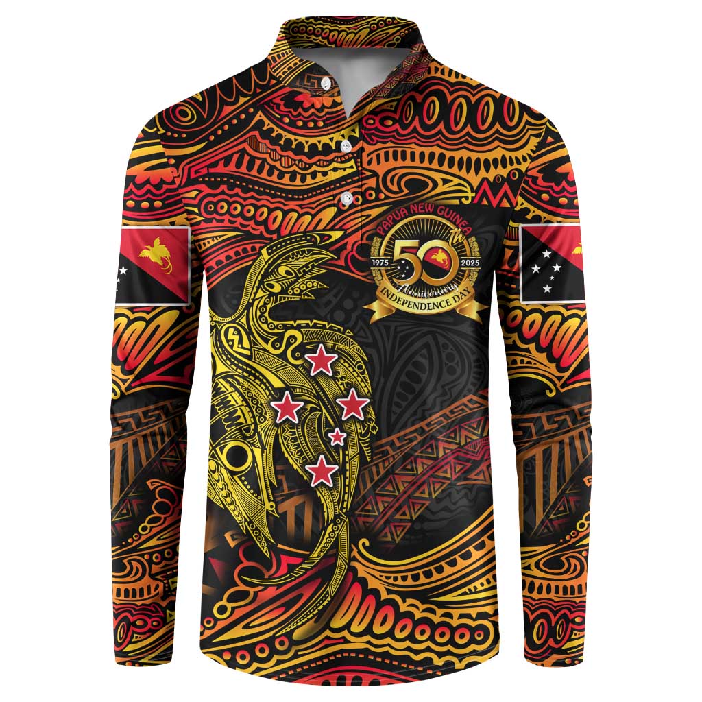Papua New Guinea 50th Independence Day Button Sweatshirt Culture Spirit and Sovereignty