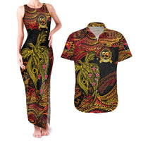 Papua New Guinea 50th Independence Day Couples Matching Tank Maxi Dress and Hawaiian Shirt Culture Spirit and Sovereignty DT02 Art - Polynesian Pride