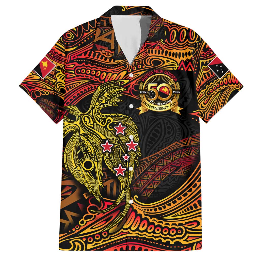 Papua New Guinea 50th Independence Day Family Matching Short Sleeve Bodycon Dress and Hawaiian Shirt Culture Spirit and Sovereignty DT02 Dad's Shirt - Short Sleeve Art - Polynesian Pride